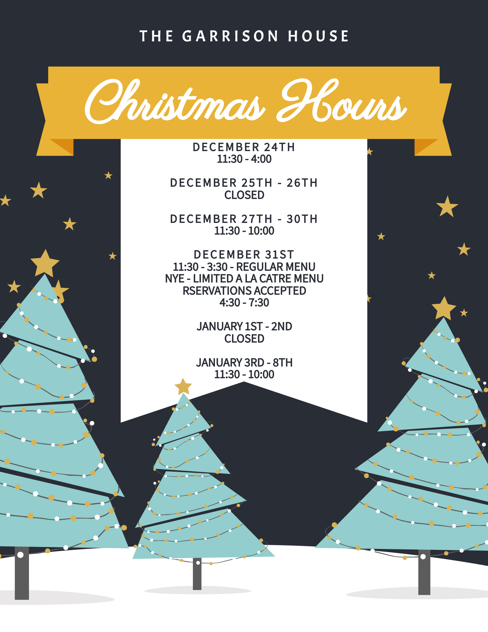 christmas hours 2023